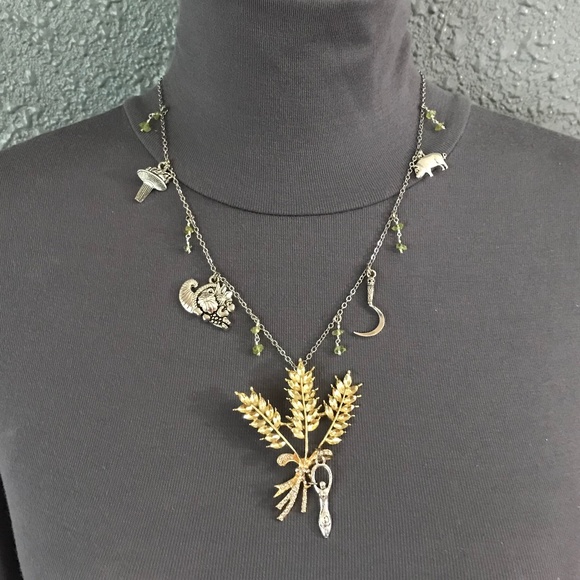 “Demeter: Goddess of the Harvest” Ceres Greek Mythology Handmade Necklace, Wheat - Picture 7 of 16